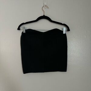 Aerie Black ribbed Strapless Top XL